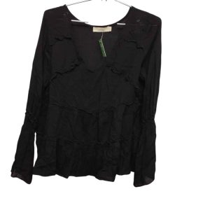 BLUSA NEGRA VOLADOS COSTURAS  LIMITE T 2