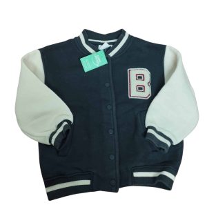 CAMPERA ALG C FELPA GRIS CREMITA LETRA B ZARA T 2-3