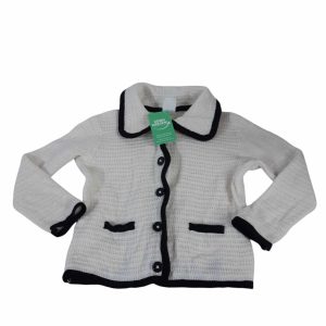 SACO TEJIDO CREMITA BORDE NEGRO H&M T6/9M