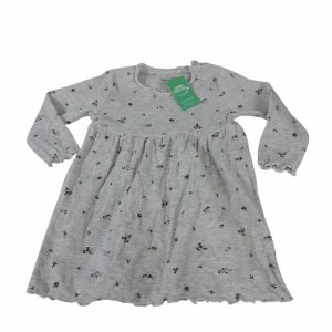 VESTIDO ALG GRIS FLORES NAME IT 6/9M