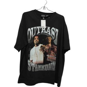 REMERA ALG NEGRO GRUPO MUSICAL OUTKAST H&M T XL NVA