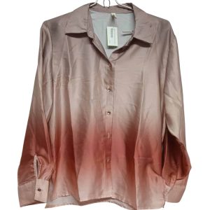 CAMISA SATINADA MARRON ROSADO INDIAN TS