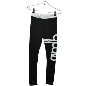 CALZA DEPORTIVA NEGRA BLANCA LETRAS BLANCAS TS AP