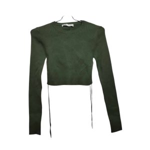 REMERA TOP HILO VERDE PIOLAS AJUSTABLES ZARA T M