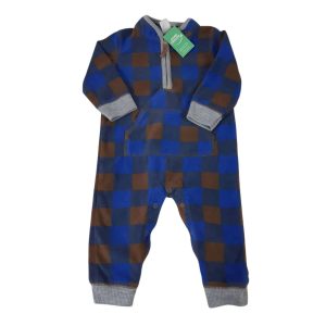 PIYAMA SIN PIE POLAR CUADRILLE AZUL MARRON BROCHES CARTERS T6M FR