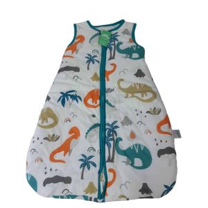 SOBRE DE DORMIR ACOLCHONADO BCO DINOS COLORES S