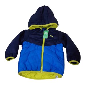 CAMPERA AZUL DOS TONOS CIERRE VERDE PUMA T4/6M