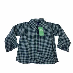 CAMISA CUADRILLE AZUL VERDE BAS T6M