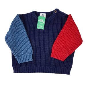 BUZO HILO AZUL ROJO CELESTE BAS T6/9M DECO