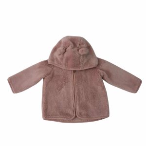 CAMPERA PELUDITA ROSADA CAPUCHA H&M T4/6M