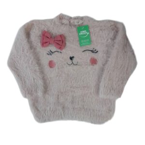 BUZO PELUDITO ROSADO OSITA TEDDY BOOM T9/12M
