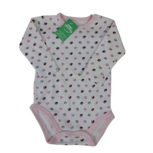 BODY BLANCO BORDE ROSADO TIPO CIRCULITOS COLIBRI T6/9M CH