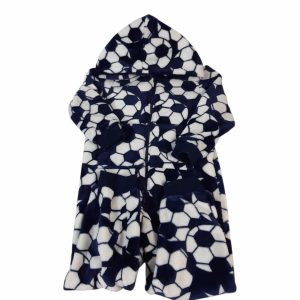 PIYAMA PELUDITO AZUL PELOTAS BLANCAS SACKS T5/6FRZ