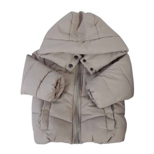 CAMPERA BEIGE CAPUCHA FORRADO POLAR BAS T9/12M