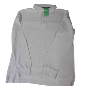 REMERA BLANCA CUELLO BOTONES ZARA T11/12