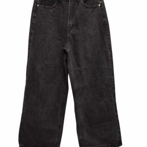 JEAN WIDE LEG NEGRO BAS T 34
