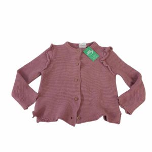 SACO HILO ROSADO VOLADOS BOT MADERA BAS T6/9M