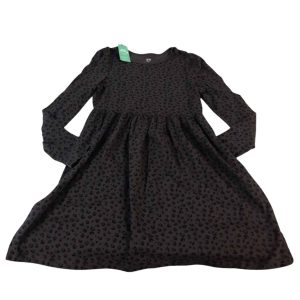 VESTIDO ALG MARRON ANIMAL PRINT NEGRO H&M T8/10