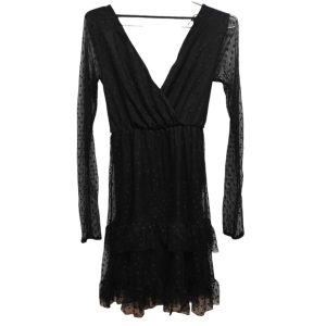 VESTIDO NEGRO TUL LUNARES VOLADOS BLUESTEEL T PP