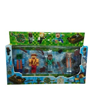 ROBOT ESTILO MINECRAFT 26CM J1072-8 CON 9ACC