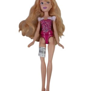 MUÑECA PRINCESA DISNAY SIN POLLERA BRILLOS ROSA