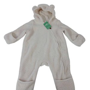 ENTERITO CORDERITO BLANCO CAPUCHA OREJITAS H&M T1/2M