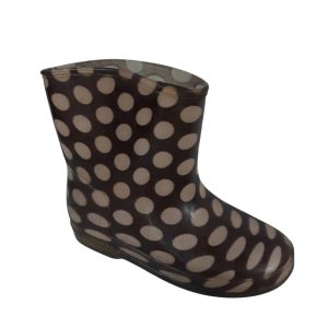 BOTAS DE LLUVIA MARRONES LUNARES BEIGE T23 AP