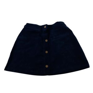 POLLERA PANA AZUL BROCHES BAS T6