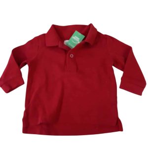REMERA ROJA CUELLO BOTONES ZARA T3/6M
