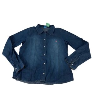 CAMISA JEAN HERING T10 CORAZON BORDADO ROSADO