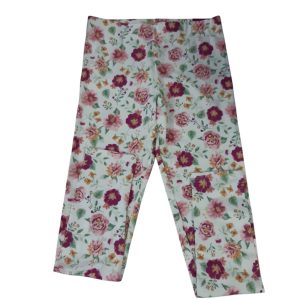 CALZA ALG BCA FLORES ROSA CYNTHIA ROWLEY T10/12 NUEVA