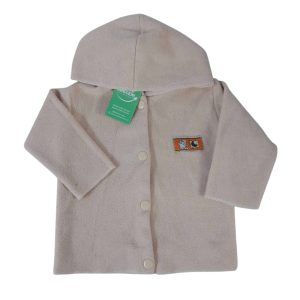 SACO POLAR BEIGE CAPUCHA SIN MARCA T3M AP