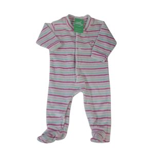 PIJAMA PIEL DURAZNO RAYAS BCO ROSA VERDE SIN MARCA T3/6M