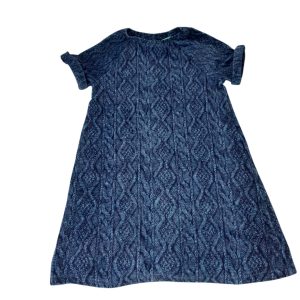 VESTIDO LANILLA AZUL CELESTE ONDAS BENETTON M/C T12APROX
