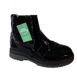 BOTAS NEGRAS GOMA COSTURA AMARILLA T34 MISS CAROL