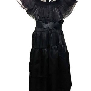 DISFRAZ VESTIDO GRADUACION NEGRO MERLINA T8/10AP