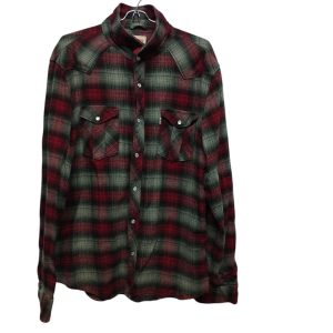 SOBRECAMISA FRANELA CUADROS GRIS ROJO LEVI'S T XL GT