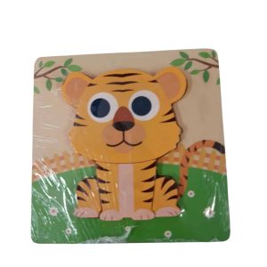 PUZZLE CUADRADO MADERA TIGRE