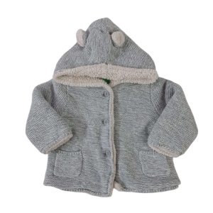 SACO TEJIDO GRIS INT PIEL GAP 6/12M FR