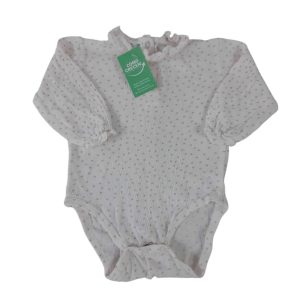 BODY GASA BCO CORAZONES BEIGE ZARA T3/6M