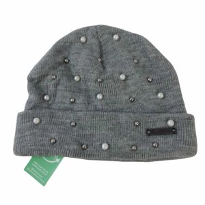 GORRO LANA GRIS CON PERLITAS DANIEL CASSIN