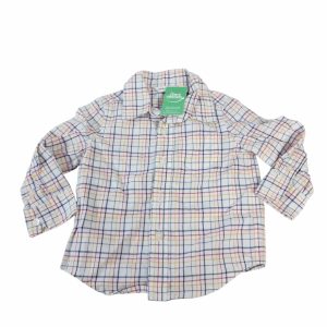 CAMISA BCA RAYAS AZUL AMARILLO ROSA JANIE AND JACK T6/12M