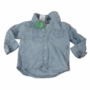 CAMISA RAYADA CELESTE BCA CARTERS T9M