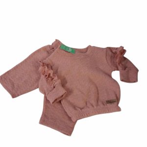 CONJ BUZO Y PANT LANA ROSA VOLADITO LUNA LUNERA T9/12M AP