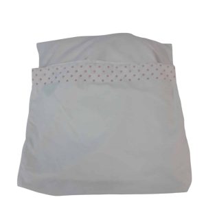 CONJ DE SABANAS 1 PLAZA BCAS BORDE LUNARES ROSA