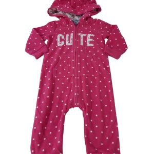 PIYAMA CON CAPUCHA POLAR FUXIA CUTE CARTERS T9M