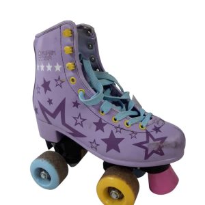 PATINES 4 RUEDAS LILA ESTRELLAS VIOLETAS SUPER STAR T33