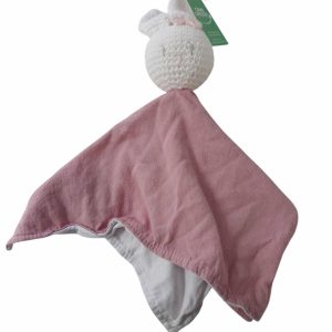 MANTITA DE APEGO ROSA CONEJA CROCHET