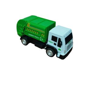 CAMION BASURA BCO VERDE A FRICCION