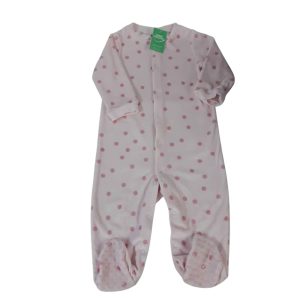 PIYAMA PIEL DURAZNO ROSADO LUNARES TEDDY BOOM T6/9M